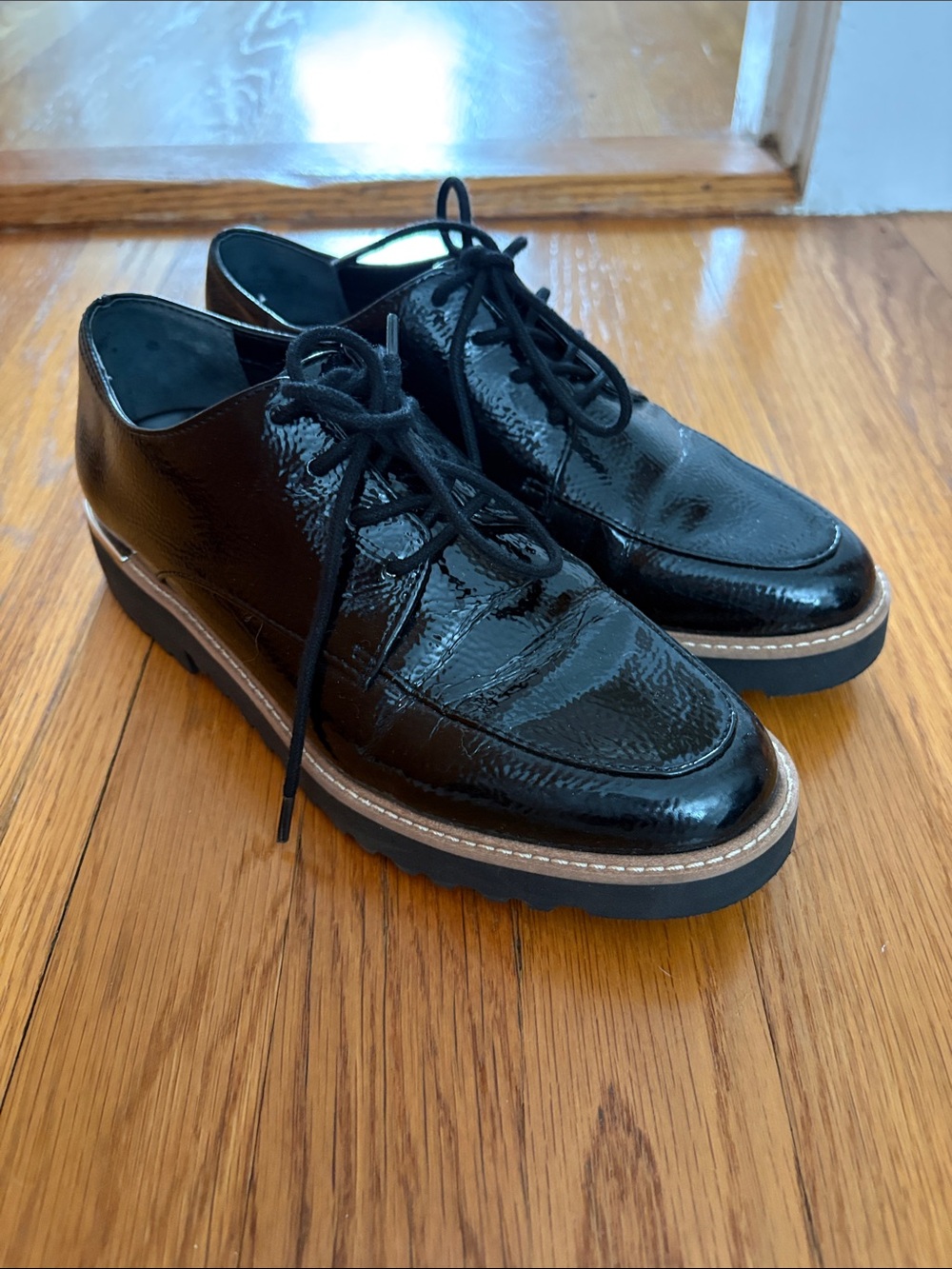 Franco Sarto Black Patent Loafer